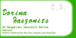 dorina haszonits business card